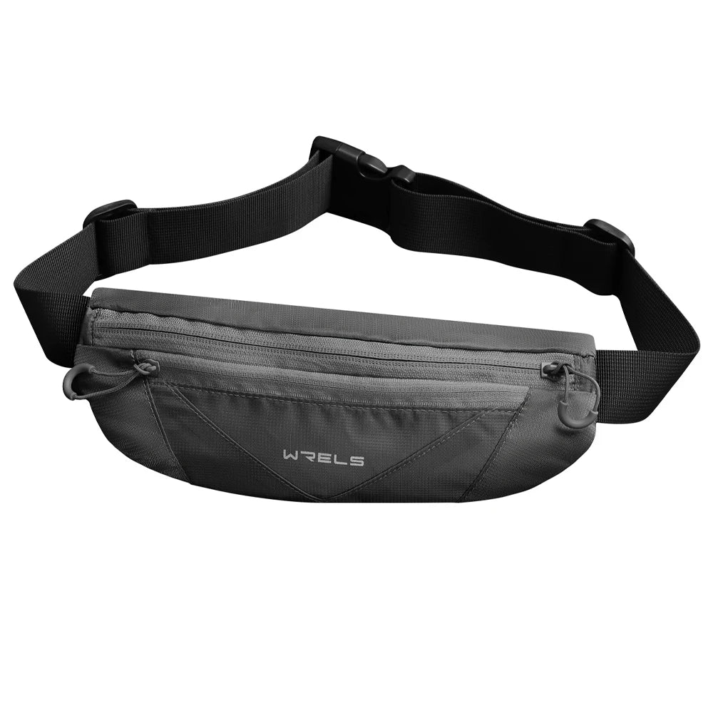 WRELS Outdoor Running Waist Bag Men Women Invisible Elastic Running Belt Hydration Waist Belt Bag Lightweight Sports Fanny Pack