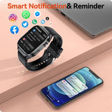 New ECG Smart Watch Men Women, Health Diagnosis, Organ Monitoring, Body Analysis, Blood Pressure, Blood Oxygen, Blood Fat, Uric Acid, Temperature Monitor, Bluetooth Call, Waterproof Fitness Tracker, Sports Smartwatch