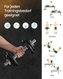 SONGMICS Dumbbell Set Short dumbbells Set 2 Adjustable Weight 20/30 kg