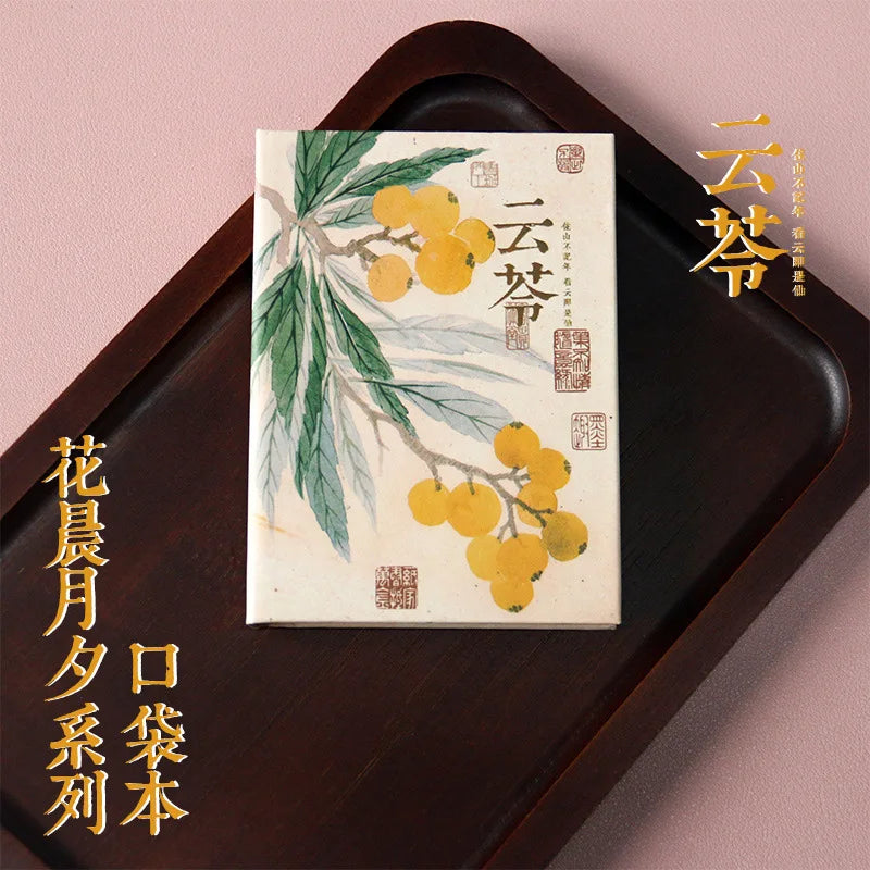 Pocket Notebook Hard Mini Notebooks Chinese Paintings Blank Inside Journal Diary for Student School Supplies Stationery
