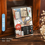 Pocket Notebook Cartoon Cat Japanese Style Notepad Portable Planner Journal Diary Kawaii Stationery School Supplies