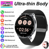 2026 New 1.32" AMOLED Smartwatch Man 466*466 Resolution Bluetooth Call LED Flashlight Fitness Tracker Smart Watch For Men Women