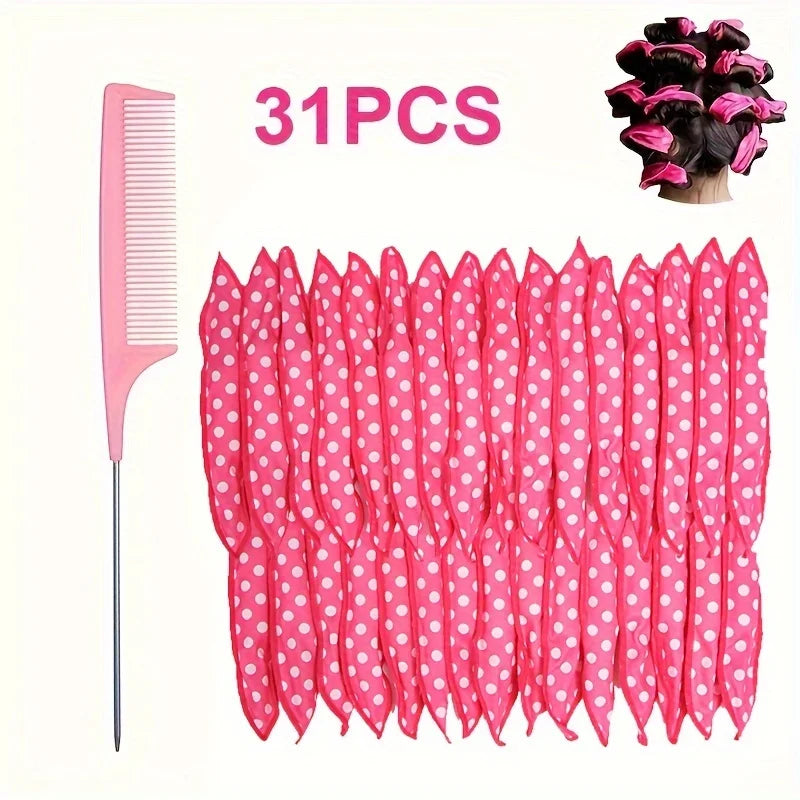 Flexible No Heat Hair Curlers: Night Sleep Foam Overnight Sleeping Hair Rollers for Women-DIY Sponge Hair Styling Rollers Tools
