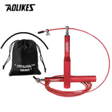 AOLIKES Crossfit Jump Rope Adjustable Jumping Rope Training Aluminum Skipping Rope Fitness Speed Skip Training Boxing MMA