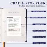 1Pc Daily Gratitude Wellness Journal For Mood Mental Health With Prompts Mindfulness Happiness A5 Reflection Notebook With Pen