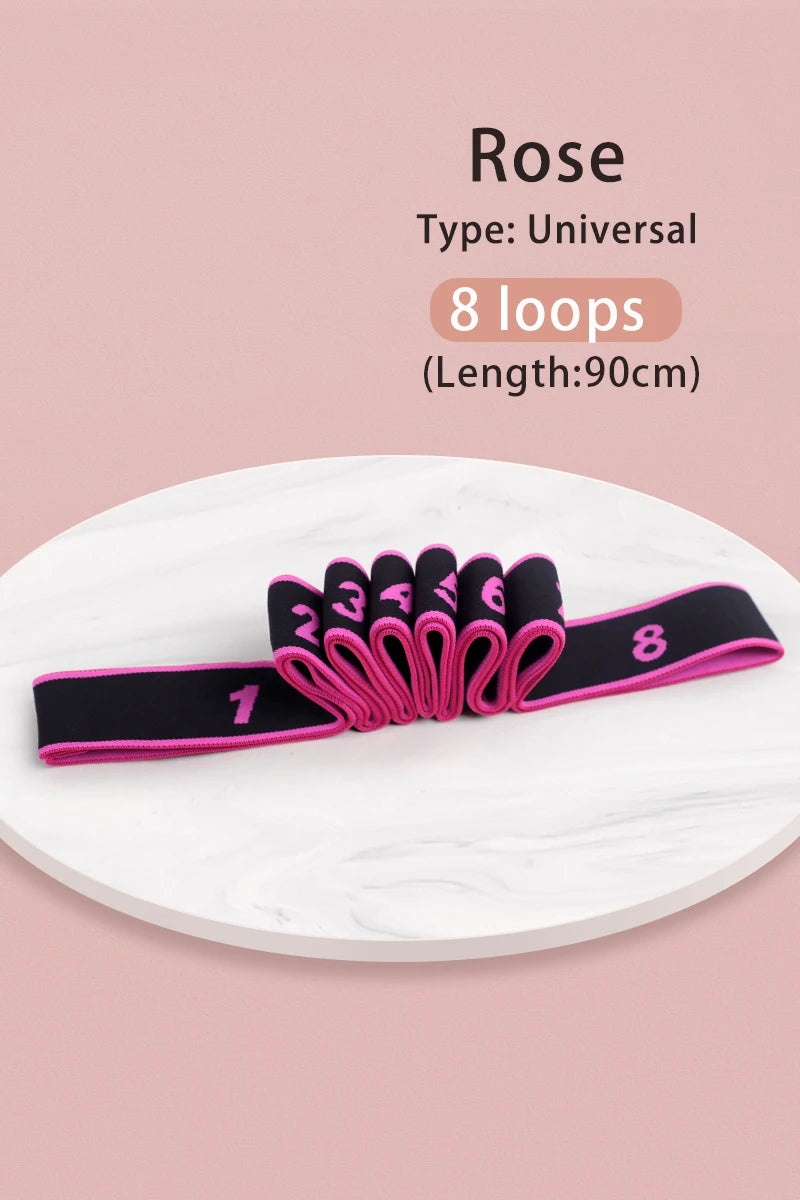 Kids Dance Stretch Band, 8/10/12-Segment Ballet Practice Elastic Band for Children, Latin Jazz Stretching Resistance Training