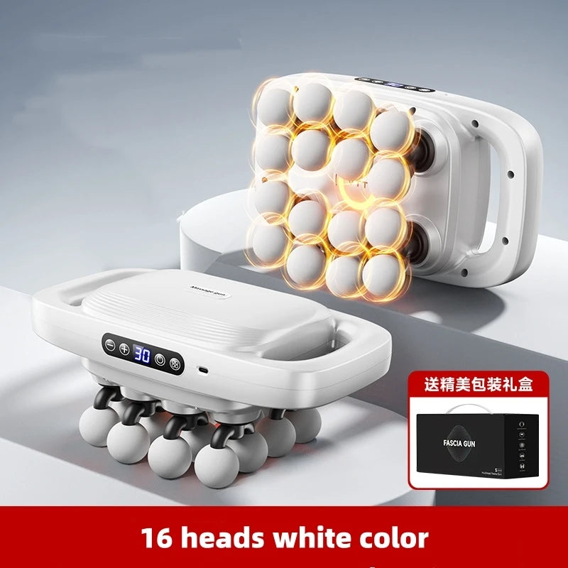Deep Tissue Percussion Massage Gun Set with 30 Intensities Quiet Muscle Massager for Back Shoulders Legs Pain Relief