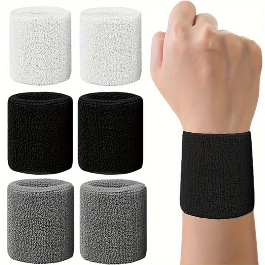 1pair Sweat-Absorbent Wristbands for Sports, Fitness, Gym & Workouts