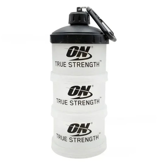 3-Layer Portable Protein Powder Funnel Box Fitness Supplement Bottle Handle Layered Storage Medicine Snack Can