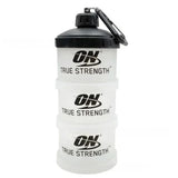 3-Layer Portable Protein Powder Funnel Box Fitness Supplement Bottle Handle Layered Storage Medicine Snack Can