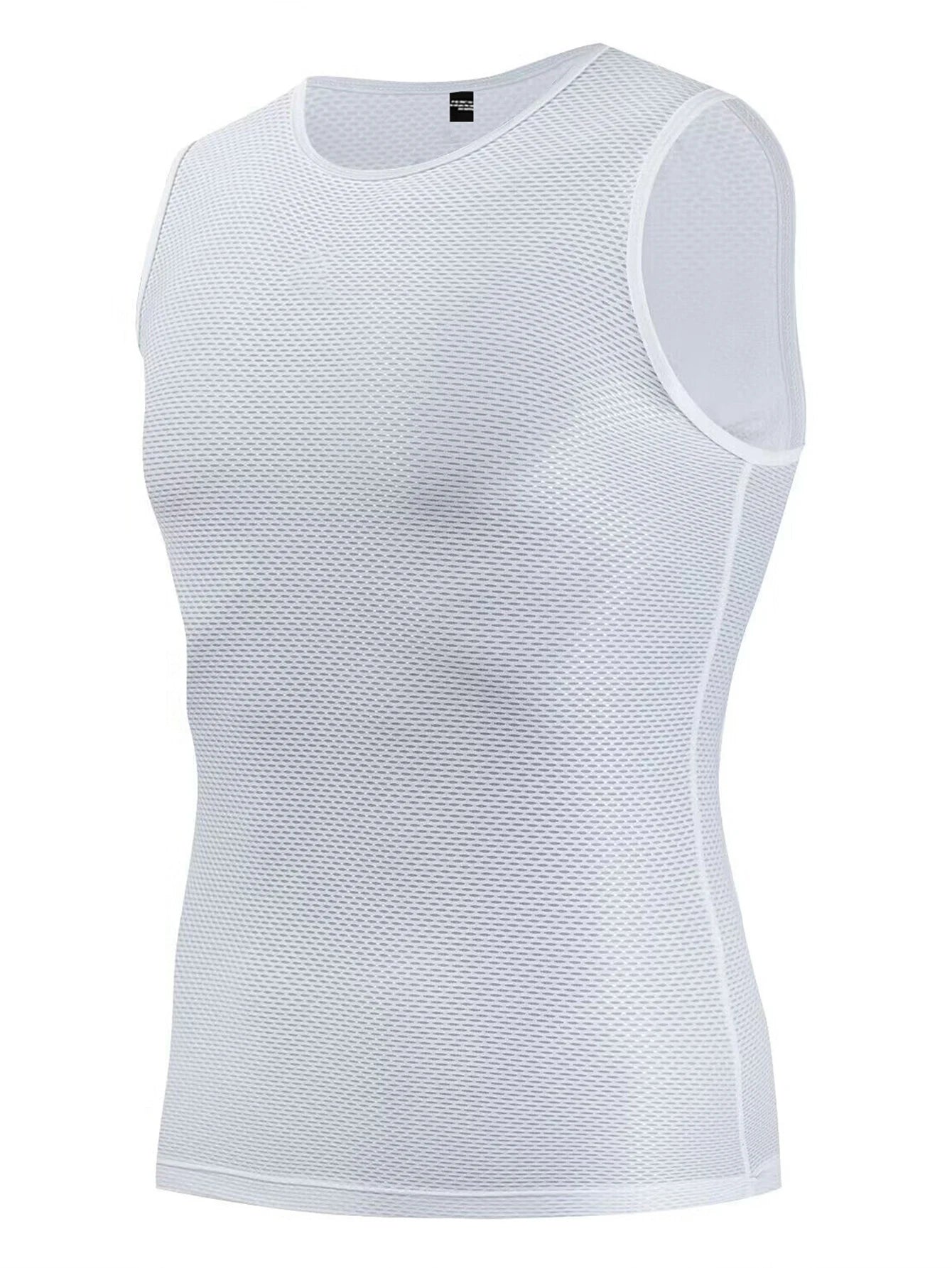 Cycling Base Layer Reflective Underwear White Jersey Sport Vest Men Undershirt Quick Dry Elastici Road Bike