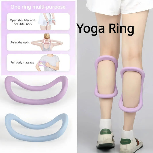 1Pc Yoga Pilates Ring After Massage Calf Elastic Neck Yoga Ring Suitable For All Ages TPE Soft Yoga Circle Fitness Equipment