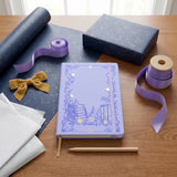 BUKE A5 Dot Grid Notebook PU Leather Cover Hardcover Floral Embossed Tea Cup Books Elegant Handwriting Journal