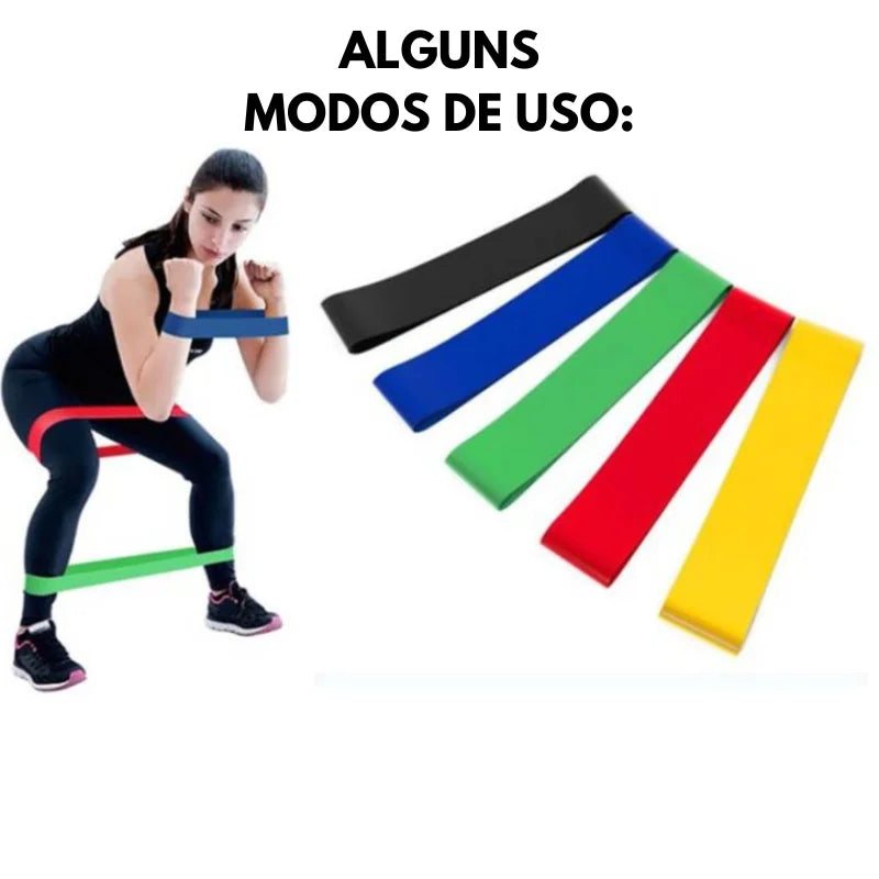 5Pcs Resistance Bands Set Mini Loop Elastic Rubber Fitness Equipment Home Workout Strength Training Yoga Pilates Mobility Gym