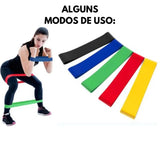 5Pcs Resistance Bands Set Mini Loop Elastic Rubber Fitness Equipment Home Workout Strength Training Yoga Pilates Mobility Gym