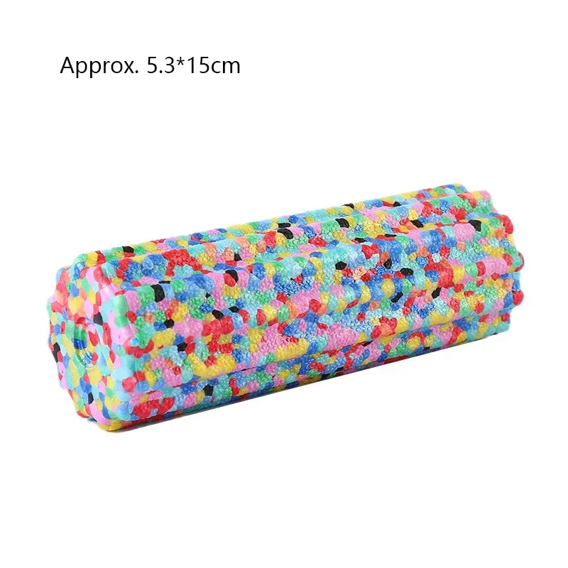 15x5.3cm Colored Yoga Foam Roller Soft Texture Durable Pilates Muscle Massager Roller Mini Yoga Column Gym Exercise Equipment