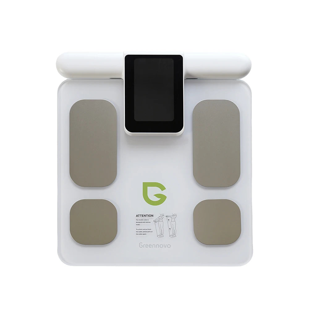 Smart 8 Electrode Body Composition Scale 29 Body Metrics App Sync BMI Body Fat Muscle Mass Analyzer Type-C Rechargeable