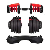 SIHAO Quick Adjust Fitness Dumbbell, 24/40KG (52.5/90LBS) Dual Weight Options, Labor-saving Quick-change Design, Heavy-duty Gym Gear for Arm Muscle Building, Home Workout and Professional Fitness Training
