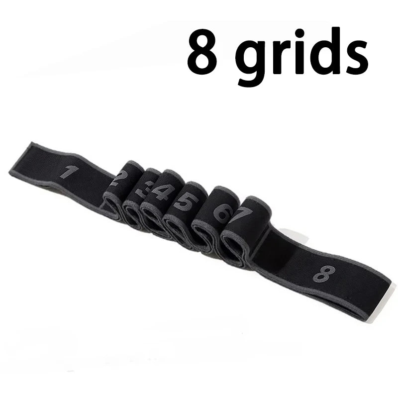 8 Section Style Dance Yoga Stretching Belt Pilates Fitness Tension Digital Elasticity Latin Elastic Stretch Resistance Band