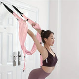 A Universal Yoga Stretching Strap with Door Anchor, Polyester Fitness Strap, Leg Stretch, Backbend Assisted Dance, Ballet
