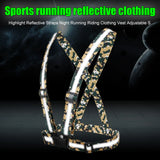 Highlight Reflective Straps Night Work Security Running Cycling Safety Reflective Vest High Visibility Reflective Safety Jacket