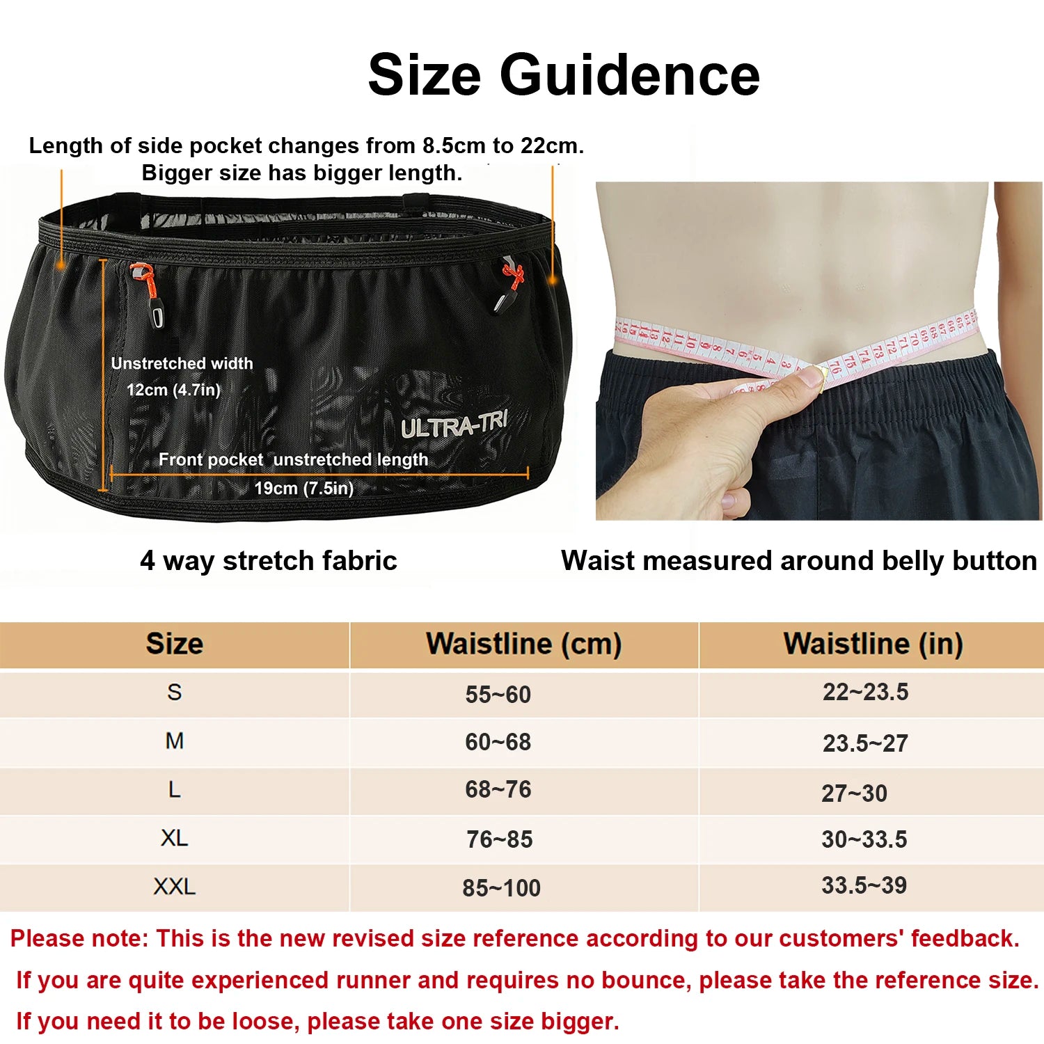 ULTRA-TRI Marathon Race Belt Bag Outdoor Sports Hydration Trail Running Jogging Cycling High Elastic Waist Bag