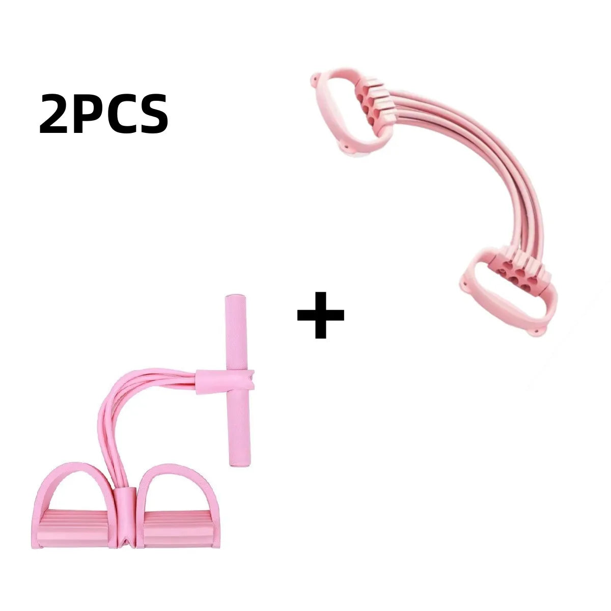 2PCS Multi-Functional Four-Tube Pedal Tensioner Yoga Elastic Band 6 Ropes Resistance Bands Pilates Strap Removable Yoga