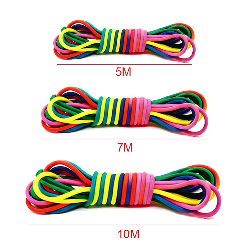 5-10M Super Elastic Jump Rope Endurance Training Fun Exercise Toys Indoor Outdoor Home Group Adjustable Rubber Jump Rope Strap