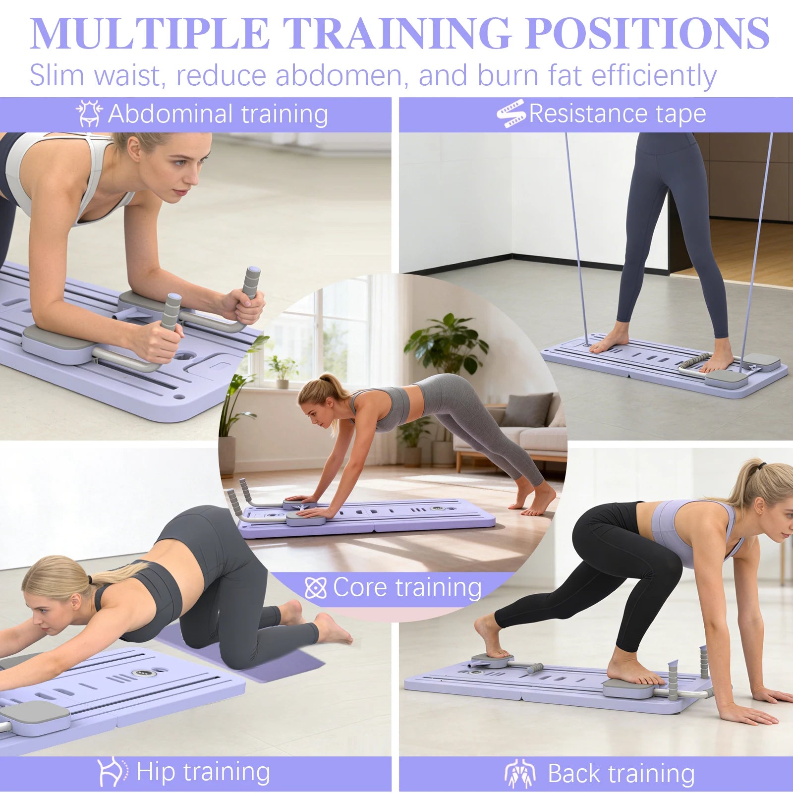 Versatile Pilates Board Abdominal Training Board Workout Exercise Equipment All Body Training Board Fitness Push-up Board