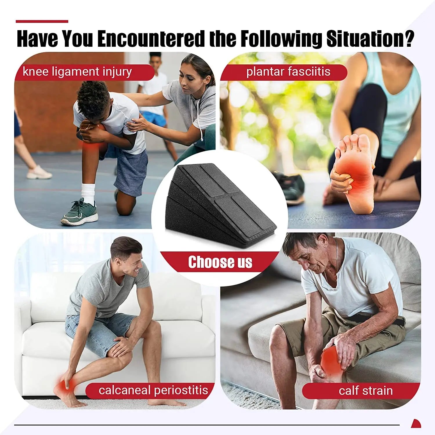 Yoga Wedge Stretch Slant Boards Adjustable Tilt Slanting Board Yoga Block Improve Lower Leg Strength for Exercise Gym Fitness