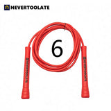 JR100-6  6 mm diameter PVC  WITH THREAD CORE skip rope 3.2 meters in between 15.5cm middle-long handle NEVERTOOLATE GOOD QUALITY