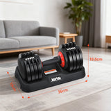 Adjustable All-in-One Dumbbell，5-Level One-Touch Weight Adjustment For Quick Intensity Switching