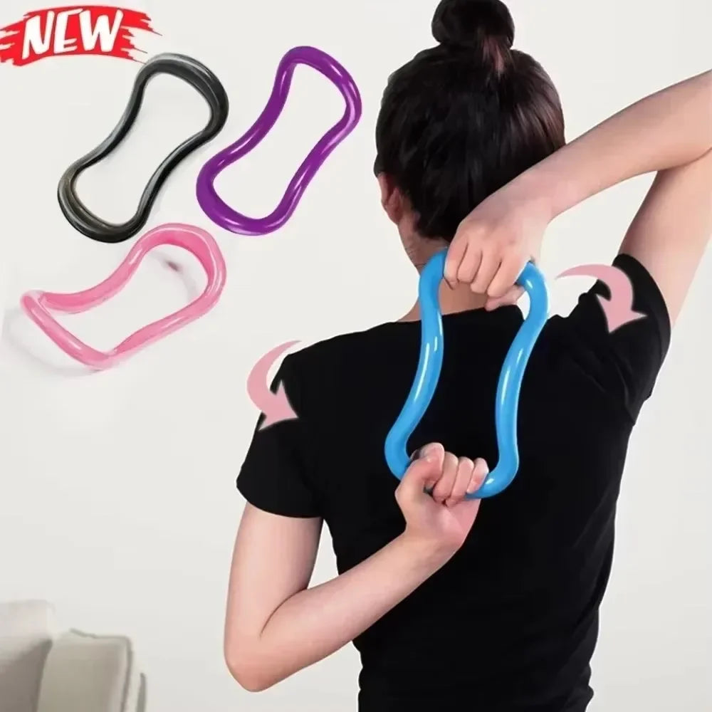 1PC Yoga Pilates Ring - TPE Resistance Circle for Full Body Stretch, Fascia Release & Joint-Friendly Strength Training Home Gym