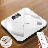 Bluetooth Fat Scale Accurate Smart Digital Bathroom Weight Wireless Weight Scale USB Rechargeable Smartphone APP