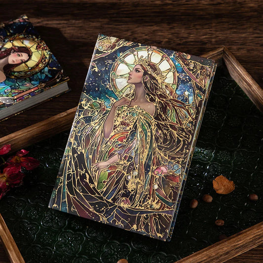 Vintage Art Queen Cover Color Inside Pages Notebook Creative DIY Journal Material Collage Student Supplies Stationery
