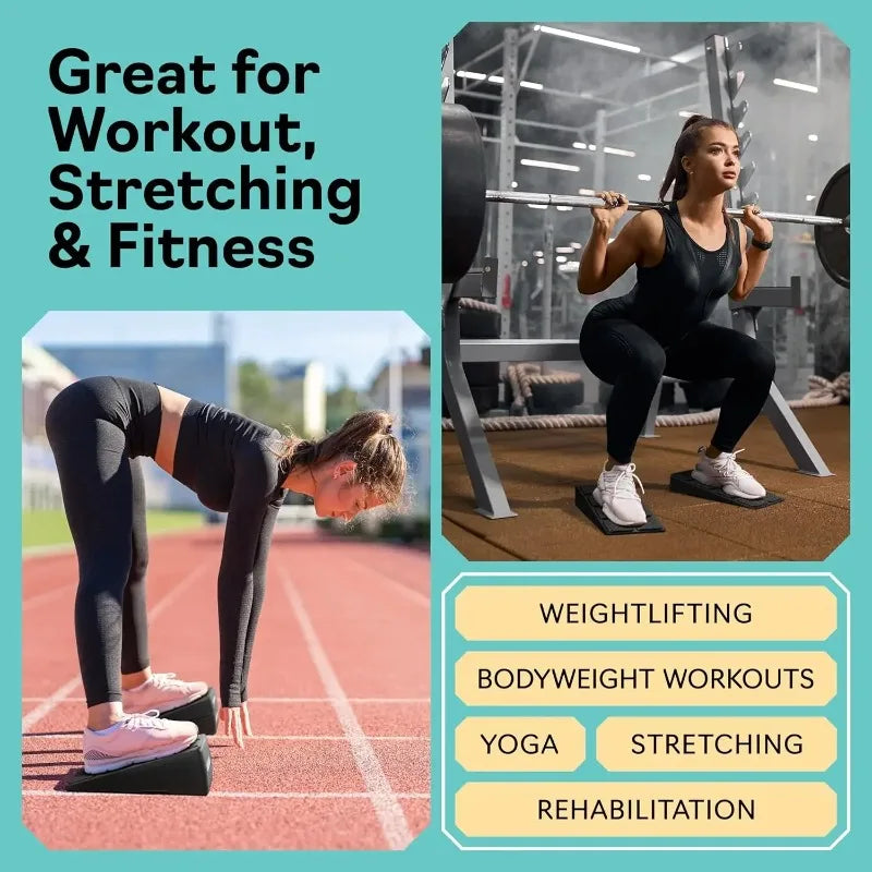 3Pcs/Set Yoga Wedge Stretch Slant Boards Adjustable Bricks Squat Wedge Blocks For Exercise Gym Fitness Yoga Accessories