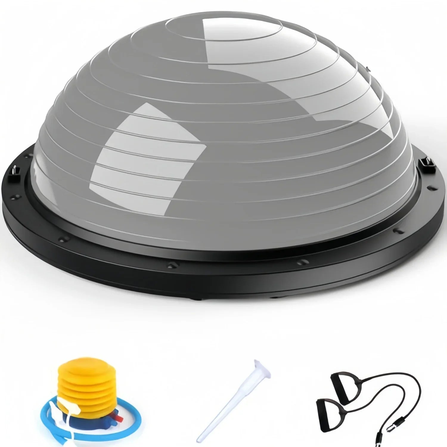 46cm High Quality Yoga Balance Ball Strong Half Home Gym Fitness Ball Explosion-Proof Pilates Fitball Wave Speed Ball