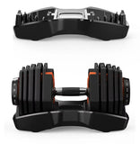 SIHAO Quick Adjust Fitness Dumbbell, 24/40KG (52.5/90LBS) Dual Weight Options, Labor-saving Quick-change Design, Heavy-duty Gym Gear for Arm Muscle Building, Home Workout and Professional Fitness Training