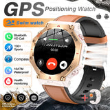 GPS New Titanium alloy Smart Watch AMOLED 10ATM Waterproof Compass Tactics Flashlight Voice Call Sport Men Fitness Swim Bracelet
