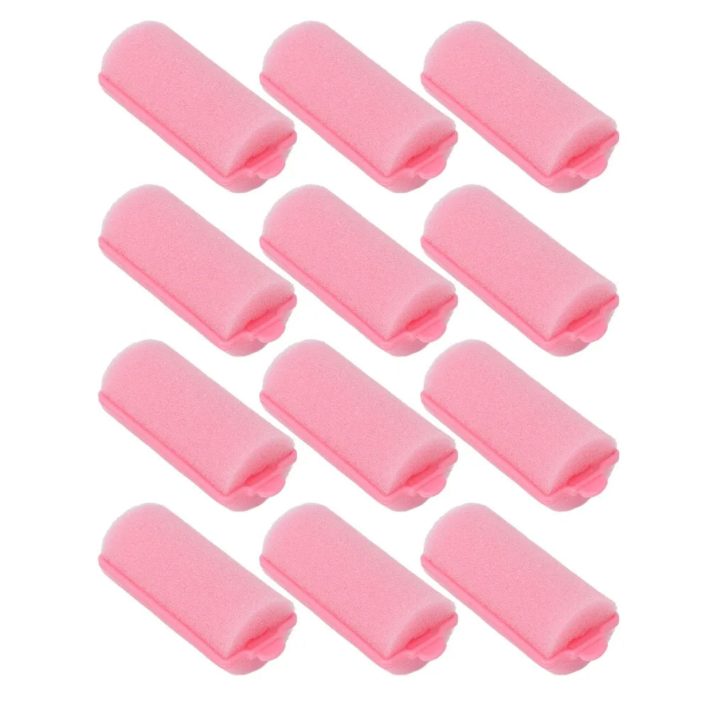 12pcs Styling Tool Soft Foam Sponge Hair Roller Pink Daily Soft Hair Curler Professional Easy to Use Foam Hair Roller Home Salon