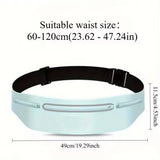 3 Pockets Reflective Running Belt Marathon Waist Bag Ultra Slim Waterproof Light Zero Bounce Safe 7.5" Phone Fit Waists 60-120cm