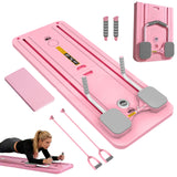Push Up Pilates Board Full Body Fitness Board Trainer with Automatic Rebound Multifunctional Abdominal Board Exercise Equipment