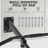 Homcom Wall-Mounted Bodybuilding Bar for Pull-Up Training Max. 150kg