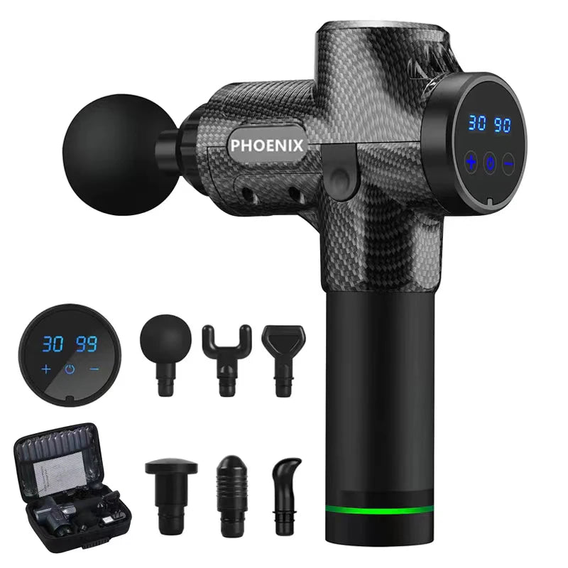 PHOENIX A2 PRO ATHLETE MASSAGE GUN High frequency Massage Gun Muscle Relax Body Relaxation Electric Massager with Portable Bag