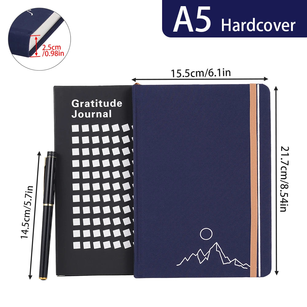 1Pc Daily Gratitude Wellness Journal For Mood Mental Health With Prompts Mindfulness Happiness A5 Reflection Notebook With Pen