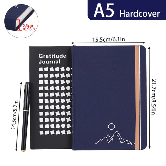 1Pc Daily Gratitude Wellness Journal For Mood Mental Health With Prompts Mindfulness Happiness A5 Reflection Notebook With Pen
