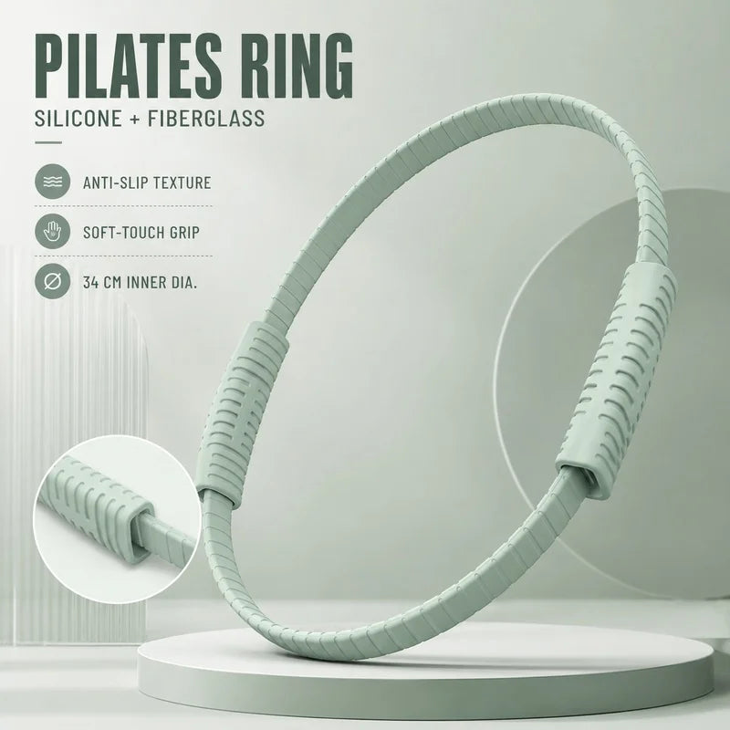 Pilates Ring Magic Circle Detachable Silicone Fiberglass Core Home Gym Fitness Equipment Slim Body Shaping Workout