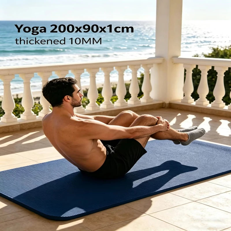 New 200cm×90cm Indoor Sports Fitness Multi-Function for Home Gym Yoga Mat Non Slip Exercise  Thick Fitness Mat Yoga Workout Mat