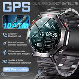 GPS New Titanium alloy Smart Watch AMOLED 10ATM Waterproof Compass Tactics Flashlight Voice Call Sport Men Fitness Swim Bracelet