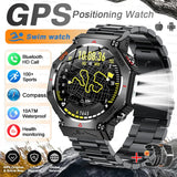 GPS New Titanium alloy Smart Watch AMOLED 10ATM Waterproof Compass Tactics Flashlight Voice Call Sport Men Fitness Swim Bracelet